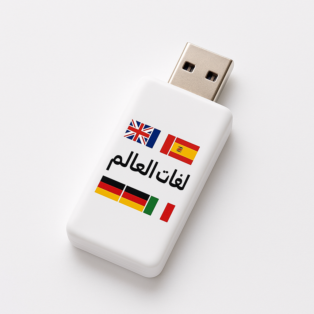 فلاشة الخمس لغات 